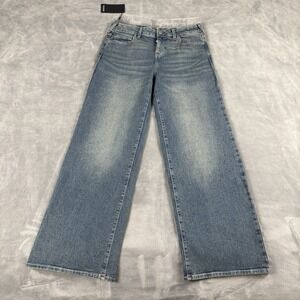 True Religion Jeans Womens Bobbi Low Slung Baggy Blue Denim Stretch 28 X32 NWT